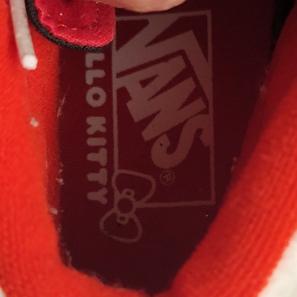 Vans Sanrio Hello  Kitty Sk8-Hi canvas high top slim plush sneakers shoes size 6 - Picture 7 of 9